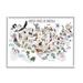 Stupell Industries United States of America Map of Animals Kid's Illustration - Graphic Art Canvas, in Brown/Gray/Pink | Wayfair af-298_wfr_16x20