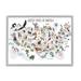 Stupell Industries United States of America Map of Animals Kid's Illustration - Graphic Art Canvas, in Brown/Gray/Pink | Wayfair af-298_gff_16x20