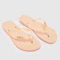 Havaianas glitter flourish sandals in pale pink