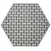 White Hexagon 10' Area Rug - Corrigan Studio® Dareus Indoor/Outdoor Commercial Color Rug - Black, Pet & Friendly Rug. Made In USA, Area Rugs Great For , Pets, Event | Wayfair