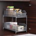 Prep & Savour 2-Tier Sliding 20 Jar Spice Rack Stainless Steel in Gray | 14 H x 7 W x 10 D in | Wayfair C62DD3AC1D5B4BD3A5B531F5762198D5