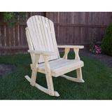 Rosecliff Heights Outdoor O'donnelly Rocking Solid Wood Chair Wood in Brown/Gray/Green | 41 H x 33 W x 29 D in | Wayfair