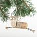 The Holiday Aisle® Wooden Reindeer Ornament Wood in Brown | 4 H x 6.75 W x 1.75 D in | Wayfair 541E699C92174E3B93D9B921BA8C8E7B