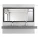 Wade Logan® Kozan Wood Framed Wall Mounted Bathroom/Vanity Mirror in Dark Gray in White | 36 H x 51.5 W x 0.75 D in | Wayfair