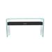 Wrought Studio™ 12Mm Tempered Clear Glass w/ High Gloss White Lacquer Storage Drawer Console Table Glass in Black | 30 H x 44 W x 14 D in | Wayfair