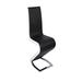 Orren Ellis Polyurethane Upholstered Side Chair in Black Upholstered in Gray | 40 H x 18 W x 17 D in | Wayfair 776CD45F0F9D4AE6951AEAA0DA04CE4E