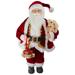 18" Standing Santa Christmas Figure with a Plush Brown Bear
