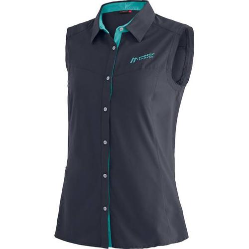 MAIER SPORTS Damen Bluse Sinnes, Größe 38 in Blau