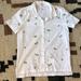 J. Crew Tops | J.Crew Collection Beaded Pineapple Short Sleeve Buttondown- Size Small | Color: White | Size: S