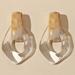 Anthropologie Jewelry | Last Pair! Best Seller! 5 Stars Anthro Geometric Hoop Earrings | Color: Gold/Silver | Size: Os