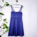 American Eagle Outfitters Dresses | Ae American Eagle Outfitters Navy Blue Mini Dress 6 Small Scoop Illusion Straps | Color: Blue | Size: 6