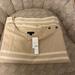 J. Crew Tops | J Crew Tan, Striped Boatneck Top. Tortoise Buttons On Shoulder. Small. Nwt. | Color: Tan | Size: S