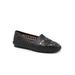 Wide Width Women's Rory Flat by Trotters in Black Platinum (Size 8 W)