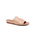 Wide Width Women's Camano Slide Sandal by SoftWalk in Rose Gold Metallic (Size 7 1/2 W)
