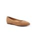 Women's Estee Flat by Trotters in Camel Suede (Size 7 1/2 M)