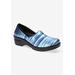 Extra Wide Width Women's Laurie Slip On by Easy Street in Multi Metallic Stripes (Size 9 WW)