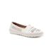 Wide Width Women's Rory Flat by Trotters in White Silver (Size 10 W)