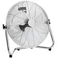 Bravich 12" Chrome Gym Garrage Home Office Floor Fan with 3 Speeds and Adjustable Standing Fan Head 12 INCH / 30 CM Cooling Fan With 120 Degree Vertical Tilt