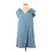 Gap Casual Dress - Shift: Blue Solid Dresses - Women's Size X-Small