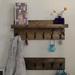 DistressedMeNot Market Solid Wood 20 - Hook Wall Mounted Coat Rack w/ Storage Wood/Metal in Brown | 9.25 H x 40 W x 5 D in | Wayfair