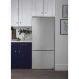 GE Appliances 31" Counter Depth Bottom Freezer 17.7 cu. ft. Refrigerator in Black/Gray/White | 68 H x 31.13 W x 27 D in | Wayfair GBE17HYRFS