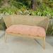 44" x 18" Multicolor Stripe Tufted Contoured Outdoor Wicker Bench Cushion - 18'' L x 44'' W x 4'' H