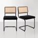Bayou Breeze Crumley Velvet Upholstered Side Chair Velvet in Black | 32.9 H x 19 W x 19 D in | Wayfair 317E5D27478746109D1292D0EB55E065