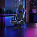 Inbox Zero RGB LED Lights Game Chair PC & Racing Faux Leather in Blue/Black | 52 H x 27 W x 27 D in | Wayfair C027002FE31147349A4C502D3781C495