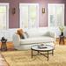 Etta Avenue™ Stetson 83" Square Arm Sofa, Wood in Yellow/Brown | 29.1 H x 83 W x 32.7 D in | Wayfair 11983D3DD5A94F5C8368D88BB24E6CEA