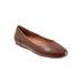 Wide Width Women's Shiraz Flat by SoftWalk in Cognac (Size 10 W)