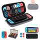 innoAura Zubehörsets für NS Switch, 11 in 1 NS Switch Accessories Kit Enthalten Switch Tasche, Game Card Slot Halter, TPU Cover, Joycon Covers, Thumb Caps & Switch Schutzfolie