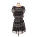Patterson J. Kincaid Casual Dress - Mini: Black Print Dresses - Women's Size X-Small