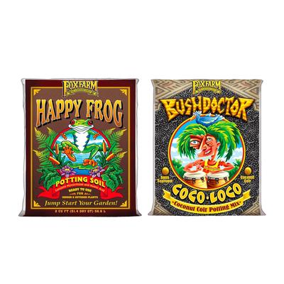 FoxFarm Happy Frog Potting Soil Bag and Bush Docto...