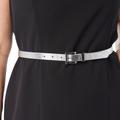 Women's Skinny Belt by Accessories For All in Silver (Size 26/28)