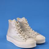 Converse Shoes | Converse Ctas Lift Metallic Silver Cream Women's Platform Sneakers 571082c Nwt | Color: Silver/White | Size: Various