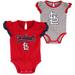 Girls Newborn Red/Heathered Gray St. Louis Cardinals Scream & Shout Two-Pack Bodysuit Set