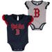 Newborn & Infant Navy/Heathered Gray Boston Red Sox Scream Shout Two-Pack Bodysuit Set