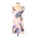 Shein Casual Dress - Shift: Pink Floral Dresses - Women's Size X-Small