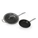 Wolfgang Puck Non Stick Stainless Steel 3 Piece Skillet Set w/ Lid Non Stick/Stainless Steel in Black/Gray | Wayfair WP 3PC Skillet Cookware