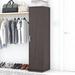 Bush Business Furniture Universal Narrow Clothing Storage Cabinet w/ Door & Shelves Manufactured in Gray | 61.81 H x 15.67 W x 17.2 D in | Wayfair