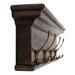 HomeRoots 28" Classic Wood Four Hook Hanging Coat Rack Wood/Metal in Brown | 7.87 H x 27.56 W x 3.94 D in | Wayfair 1000397675