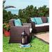 Red Barrel Studio® Outdoor Lounge Chair w/ Cushion Plastic in Brown | 33.46 H x 31.06 W x 30.24 D in | Wayfair E3C55BFFAF4048258FC2DF16B9AC58A4