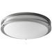 Longshore Tides Winsted 1-Light 17.75" LED Flush Mount Acrylic, Crystal in Gray | 4.25 H x 17.75 W x 17.75 D in | Wayfair