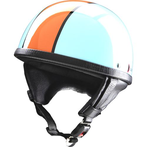 Redbike RB-514 Oldtimer Jethelm, blau-orange, Größe 2XL