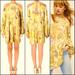 Free People Dresses | Free People Dizzy Funky Marigold Marble Print Cold Shoulder Tunic Top Dress | Color: Gold/Purple | Size: Various