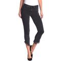 Anthropologie Jeans | Level 99 Mid Rise Liza Skinny Jeans Cropped Fryed Hem | Color: Black/Gray | Size: 31