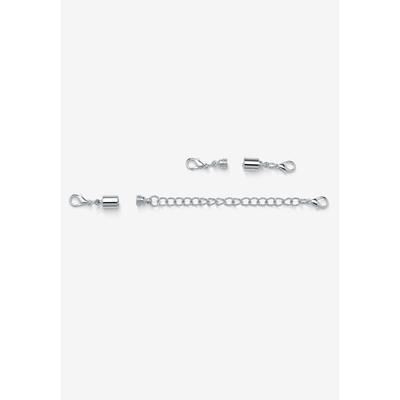 Women's Silver Tone Chain Necklace Extender (8mm), 5.5" by PalmBeach Jewelry in Silver