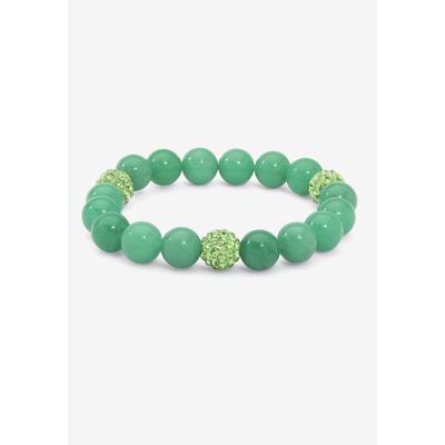 Women's Simulated Birthstones Agate Stretch Bracelet 8" by PalmBeach Jewelry in August