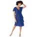 Plus Size Women's Three-Tier Dress by Woman Within in Royal (Size 28 W)