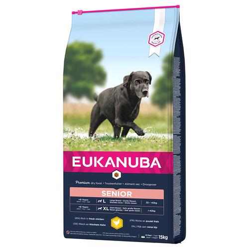 2x 15kg Eukanuba Caring Senior Large Breed Huhn Hundefutter trocken